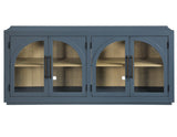 Magnolia Cathedral Doored Server, Dusty Blue Finish