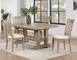Napa 5-Piece 72-108-inch Dining Set, Sand (Table & 4 Side Chairs)