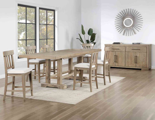Napa 5-Piece Counter Dining Set, Sand (Table & 4 Counter Chairs)