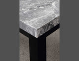 Napoli 6-Piece 64-inch Gray Marble Dining Set (Table, Bench & 4 Side Chairs)