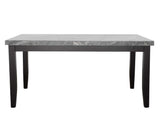 Napoli 6-Piece 64-inch Gray Marble Dining Set (Table, Bench & 4 Side Chairs)