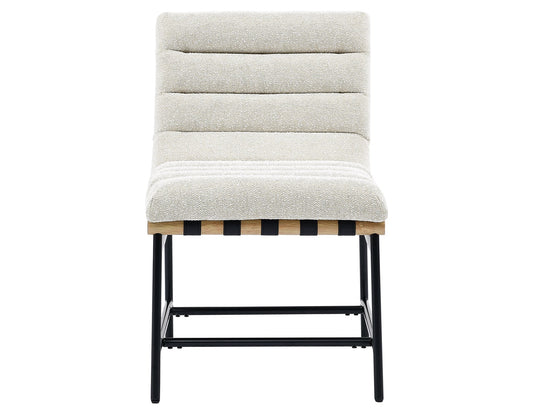 Nicco 20" Side Chair, Eggshell Polyester Fabric