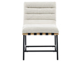 Nicco 20" Side Chair, Eggshell Polyester Fabric