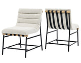 Nicco 20" Side Chair, Eggshell Polyester Fabric