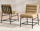 Nicco 20" Side Chair, Sand Vegan Leather Fabric