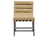 Nicco 20" Side Chair, Sand Vegan Leather Fabric