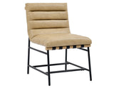 Nicco 20" Side Chair, Sand Vegan Leather Fabric