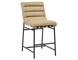 Nicco 24" Counter Stool, Sand Vegan Leather
