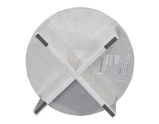 Niki Solid Banswara White Marble Accent Table