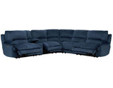 Olsen 6-Piece Sectional, Dual-Power Zero-Gravity Reclining, Indigo