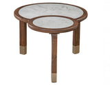 Oormi 3-Piece Banswara White Marble Inlay Table Set