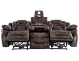 Oportuna Dual-Power Reclining Sofa w/Drop-Down Table