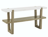 Perth White Marble Top Sofa Table