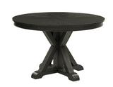 Rylie 48-inch Round Dining Table, Black Finish