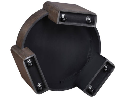 Salina Round Castered 3-Piece Table Set