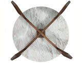 Shavon Solid Toronto Brown Marble 18.5" Round End Table