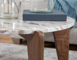 Shavon 3-Piece Solid Toronto Brown Marble Table Set