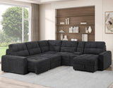 Snyder 7-Piece Slider Sectional, Black