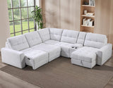 Snyder White 7-Piece Slider Sectional