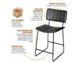 Tribeca 24" Commercial Grade Counter Stool, Black