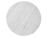 Vida 5-Piece 48" Round White Marble Dining Set
