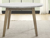 Vida 5-Piece 48" Round White Marble Dining Set