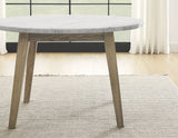 Vida 5-Piece 48" Round White Marble Dining Set
