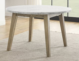 Vida 48" Round White Marble Dining Table