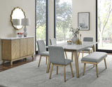 Vida 6-Piece White Marble Dining Set (Table & 4 Side Chairs)