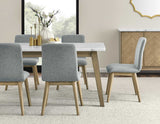 Vida 6-Piece White Marble Dining Set (Table & 4 Side Chairs)