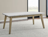Vida 6-Piece White Marble Dining Set (Table & 4 Side Chairs)