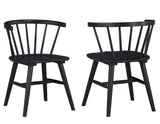Willow 5 Piece 42-inch Round Dining Set, Black