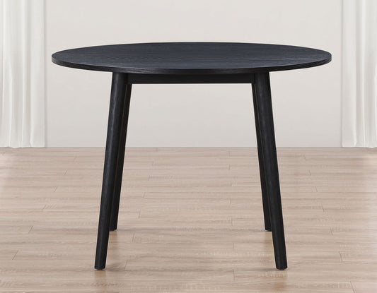Willow 42" Round Dining Table, Black