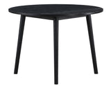 Willow 5 Piece 42-inch Round Dining Set, Black