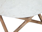 Wyman 3-Piece Round Banswara White Marble Top Table Set
