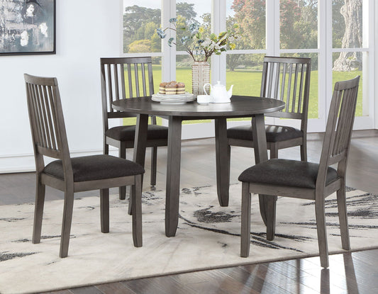 Yorktown 5-Pack Dining Set, Gray (Table & 4 Side Chairs)