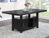 Yves 6-Piece Storage Counter Dining Set (Table, Bench & 4 Counter Chairs)