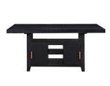 Yves 6-Piece Storage Counter Dining Set (Table, Bench & 4 Counter Chairs)