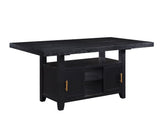 Yves 6-Piece Storage Counter Dining Set (Table, Bench & 4 Counter Chairs)