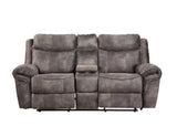 Nashville Manual Glider Recliner Console Loveseat, Grey