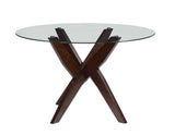 Amalie 5-Piece 48-inch Round Camel Dining Set (Table & 4 Side Chairs)
