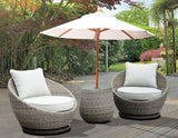 Adeline Patio 3-Pack (Round Side Table &  2 Swivel Accent Chairs)