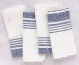 Red Linen Striped Napkins