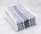 Red Linen Striped Napkins