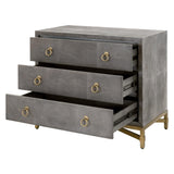 Strand Shagreen 3-Drawer Nightstand