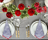 Striped Dinner Napkins with Borders