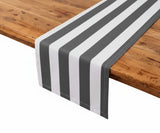 Striped Table Runner - Cotton-Linen Blend