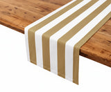 Striped Table Runner - Cotton-Linen Blend