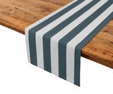 Striped Table Runner - Cotton-Linen Blend