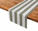Striped Table Runner - Cotton-Linen Blend